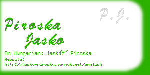 piroska jasko business card